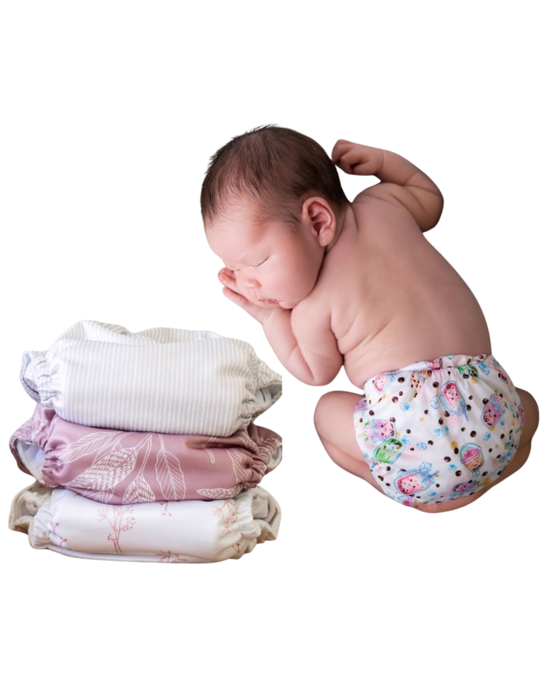 Moon and Stars Adjustable Cloth Nappy